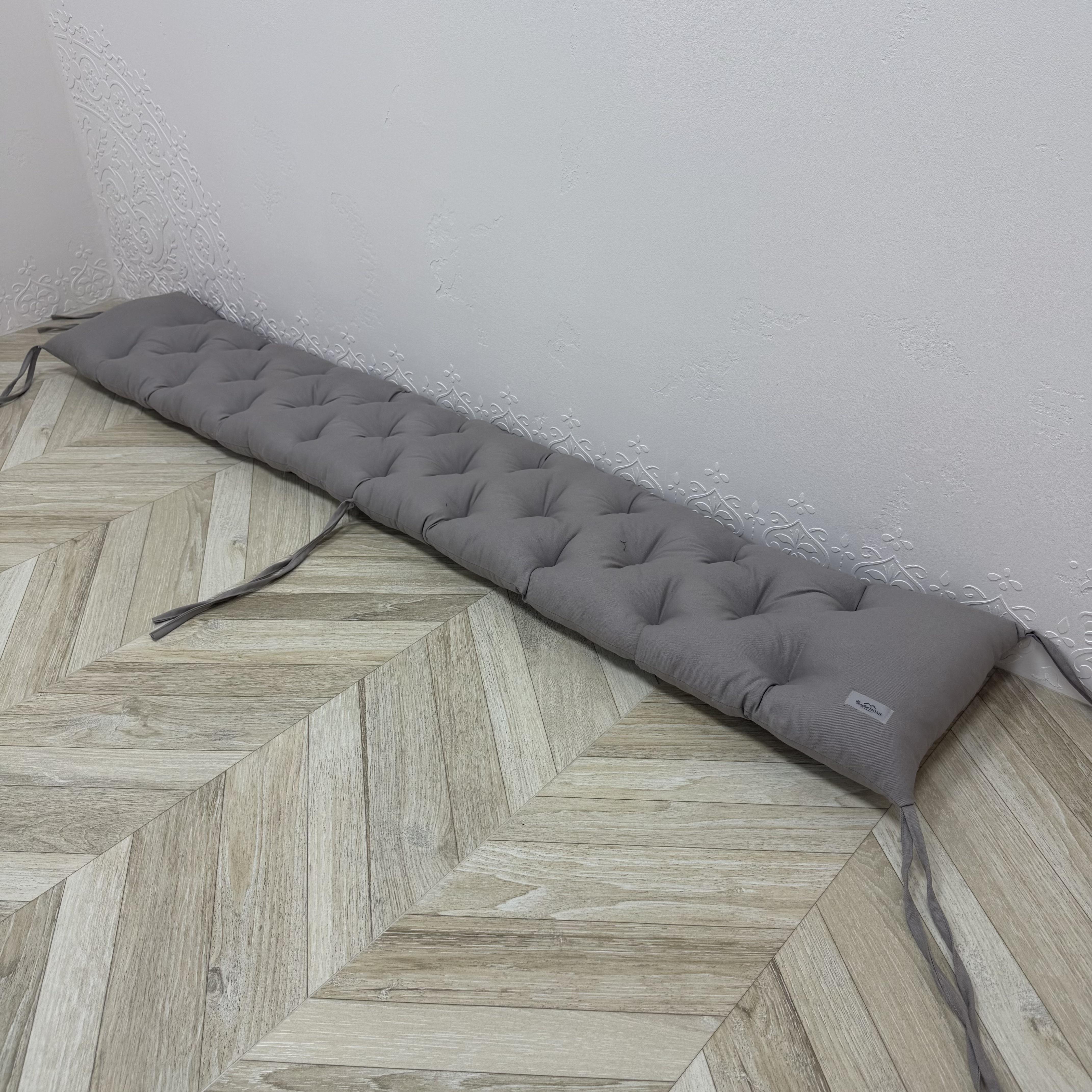 Подушка з каретною стяжкою Comfort Home на підвіконня/каркаси/піддони/садові меблі панама 100х50 см