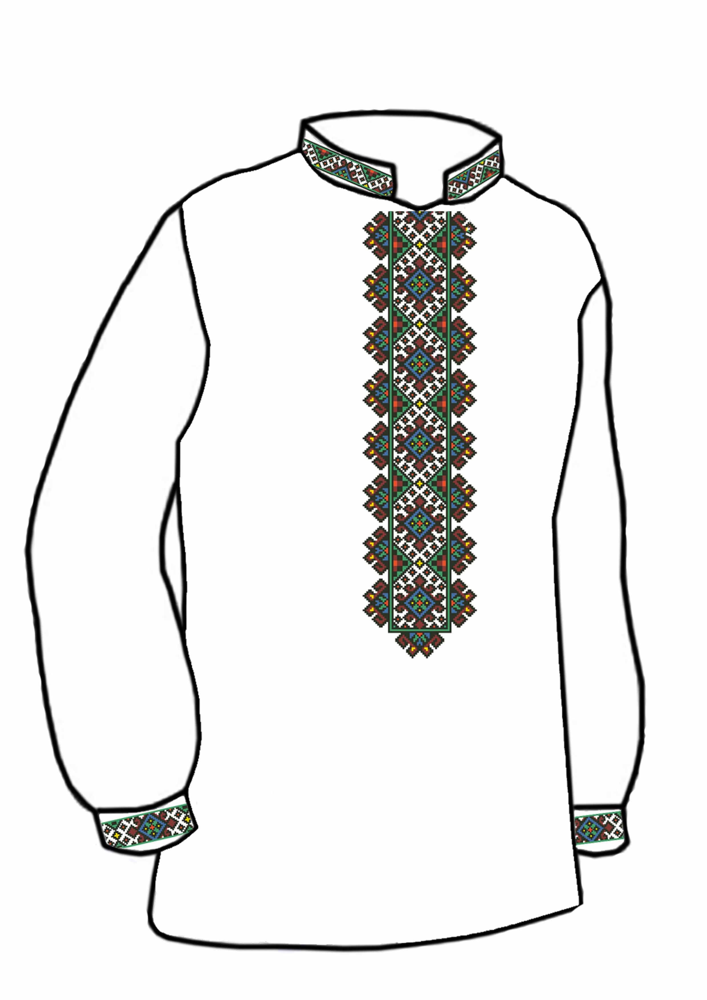 Заготовка для вишивки нитками або бісером сорочка СЧ-75 домоткане полотно Заготовка для вишивки нитками або бісером сорочка СЧ-75 домоткане полотно