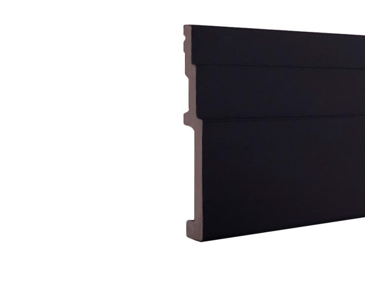 Плинтус дюрополимерный 16х100 мм Черный (10016Р-5004-4)