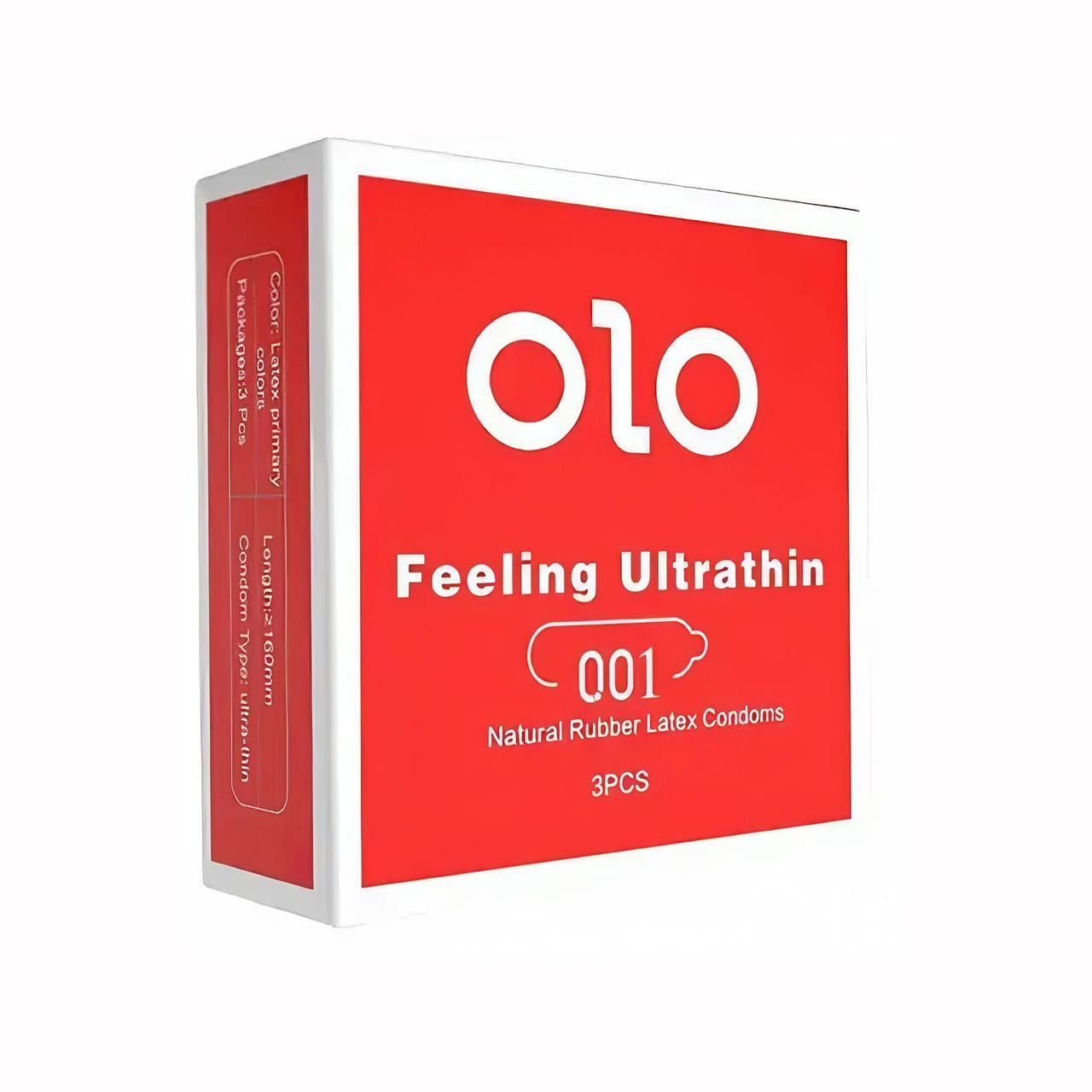 Презервативы ультратонкие OLO 0,01 3 шт. Red (X0000640-2)