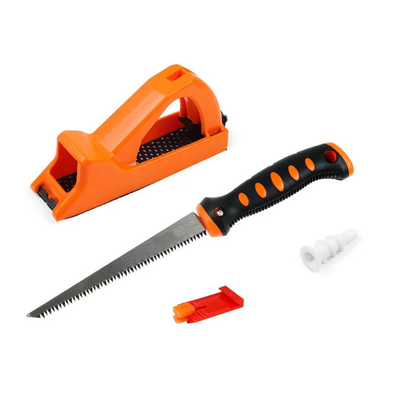 Набір Polax рубанок/кріплення для маяків/дюбель "Дрова" і ножівка по гіпсокартону (335-55)