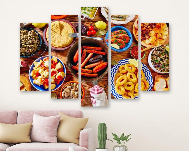 Модульная картина KIL Art Богатая средиземноморская кухня на холсте из пяти частей 137x85 см (M51_L_117)