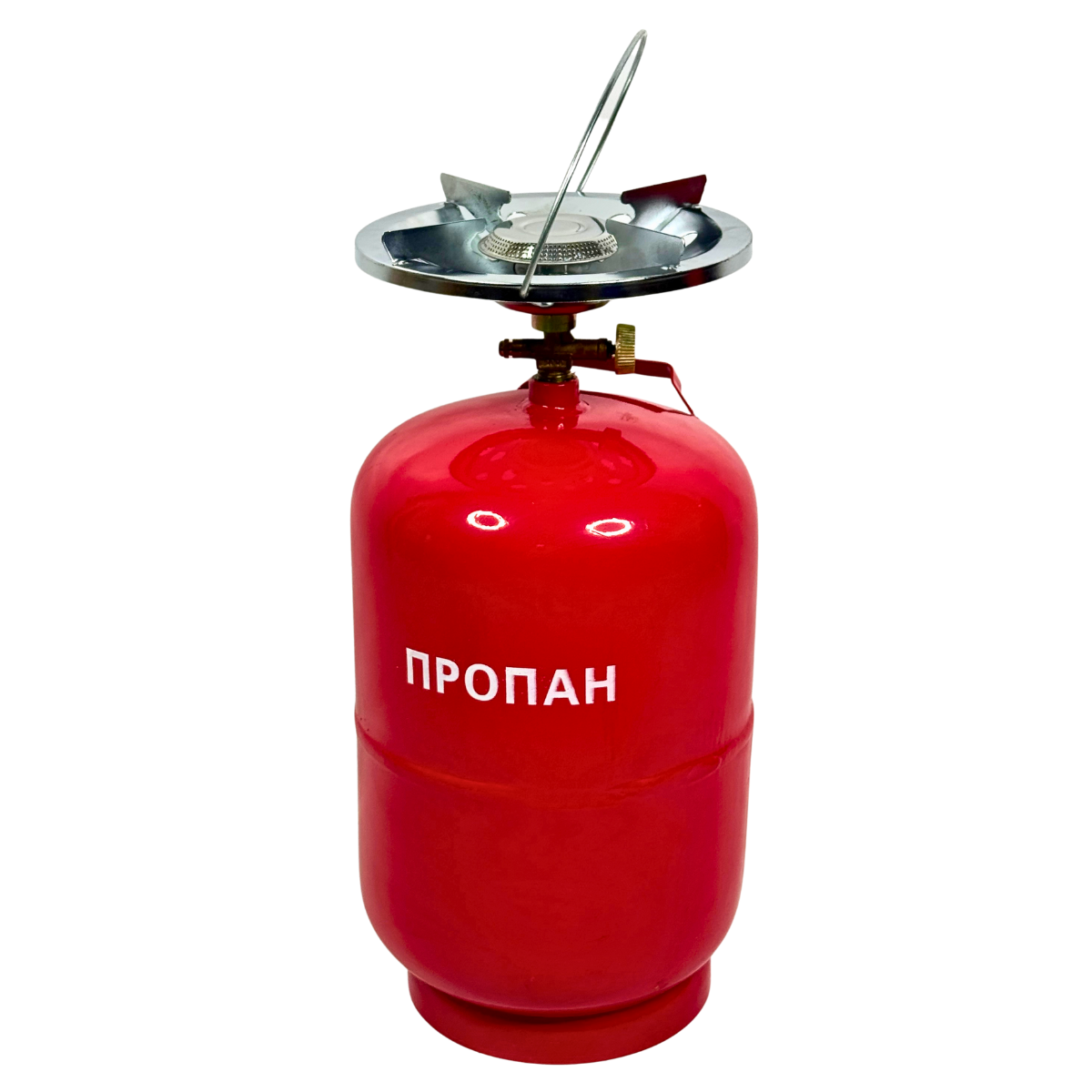 Баллон газовый туристический с горелкой 2200 Вт 12 л Красный (BG-012)