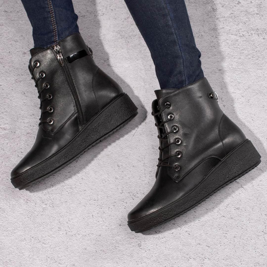 Ботинки женские зимние на шнуровке 324530 р. 38 24,5 см