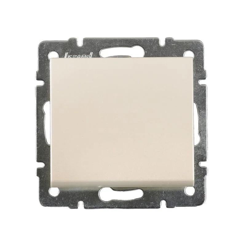 Выключатель одноклавишный Lezard Rain 703-3088-100 Жемчужно-белый (27551646)