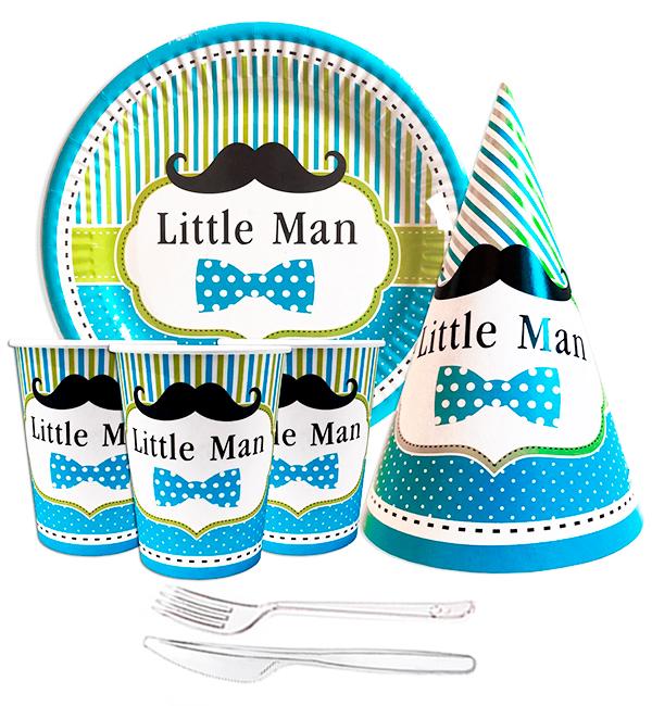 Набор одноразовой посуды Little Man (7019)