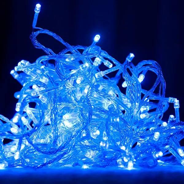 Гілянда на ялинку 100 LED Прозорий/Синій (22717618) Гілянда на ялинку 100 LED Прозорий/Синій (22717618)