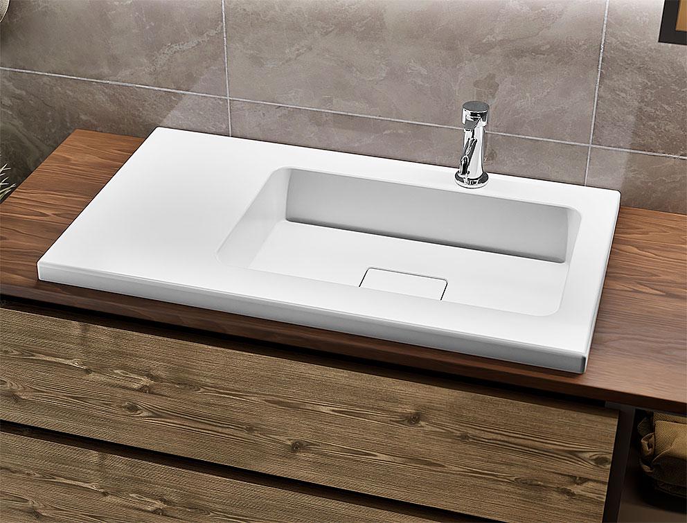 Умивальник накладний Status Vega Low 80 L White (685) - фото 8