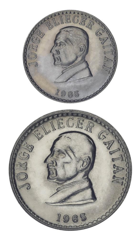 Коллекционные монеты Колумбия набор из 2 монет 1965 UNC 20/50 сентаво (М24075)