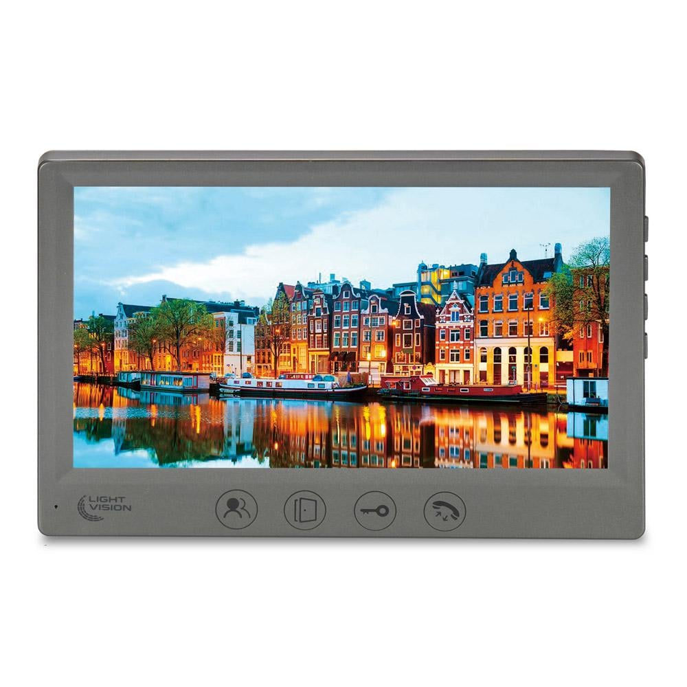 Комплект видеодомофна Light Vision AMSTERDAM FHD 7" Grey и видеопанель RIO FHD Black (82-00237-82-00213) - фото 2