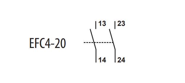Контакт додатковий ETI EFC4-20 2NO (4641540) - фото 2