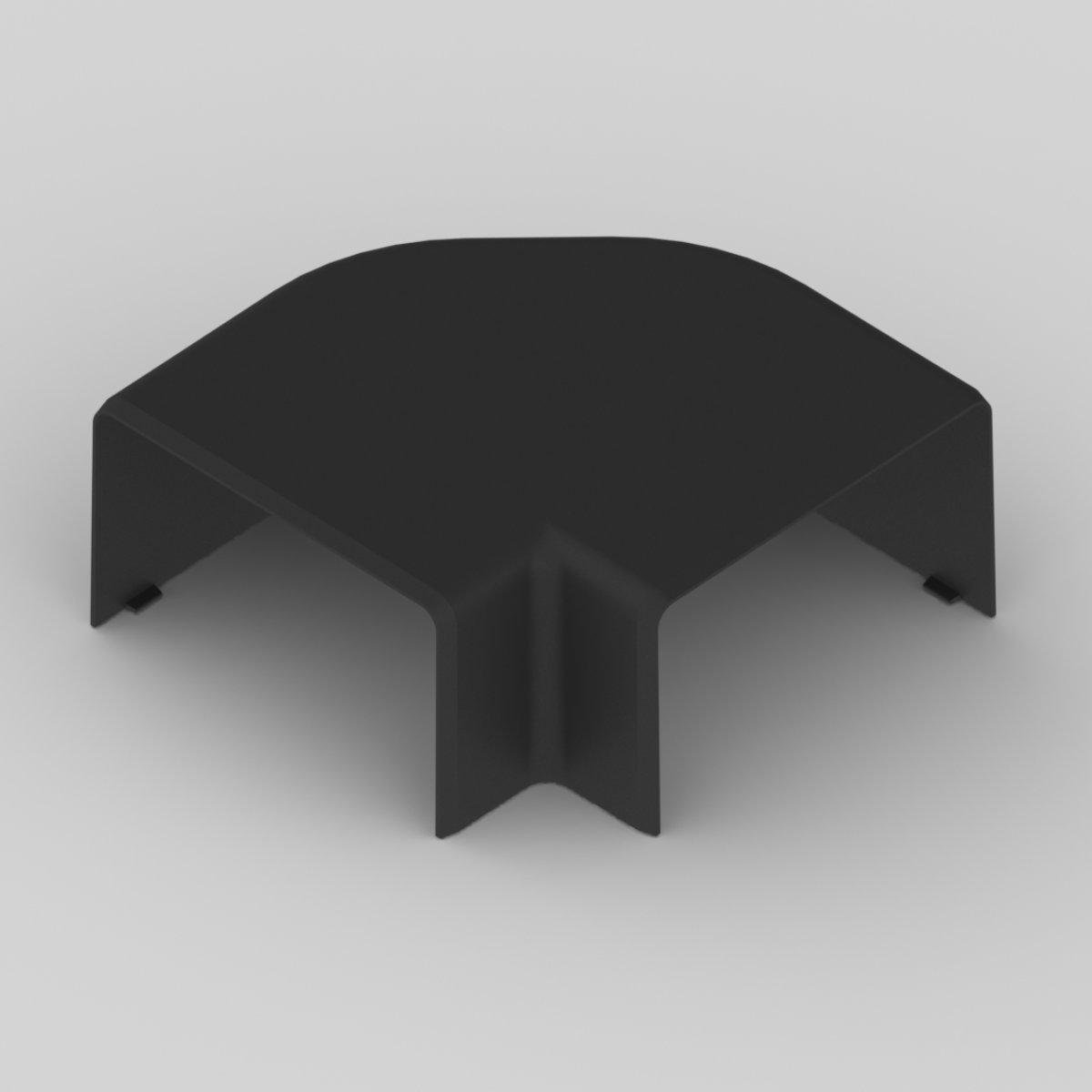 Угол плоский KOPOS для короба PK 90x55 мм ПВХ Черный (8403_FB)