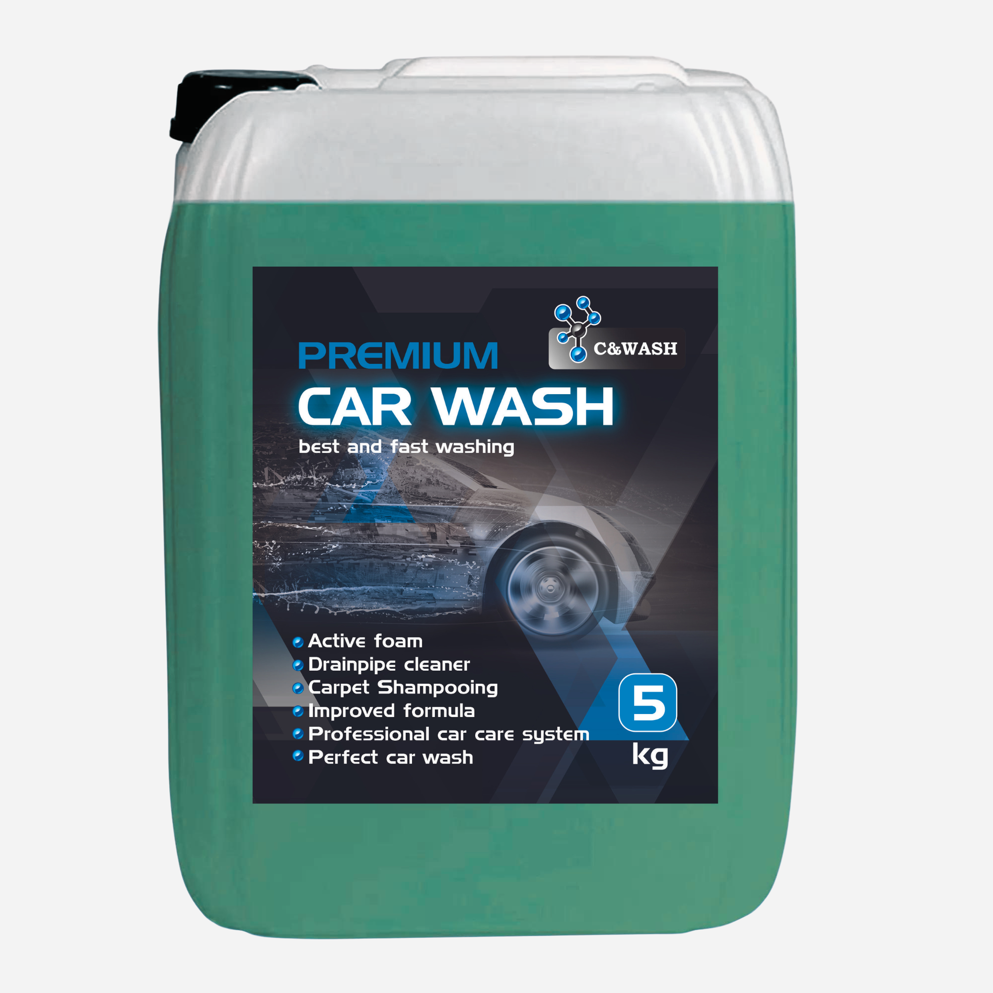 Активна піна/безконтактна мийка C&WASH Premium Car Wash Export суперконцентрат 1:9 всесезонна 5 кг - фото 1