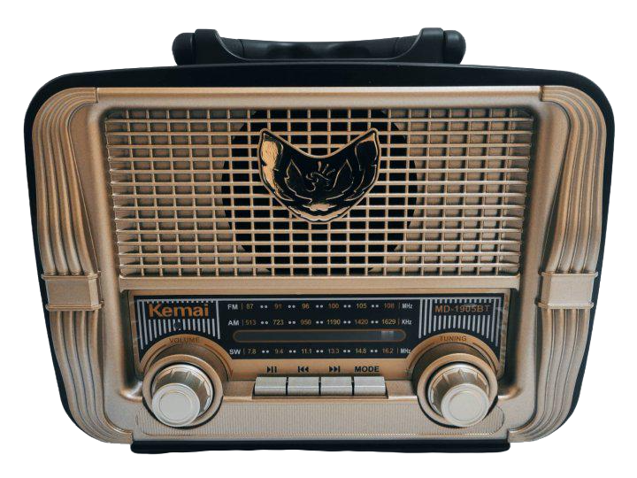 Аккумуляторная радиоколонка Kemai Retro MD-190 5Bт с Bluetooth и USB Золотой