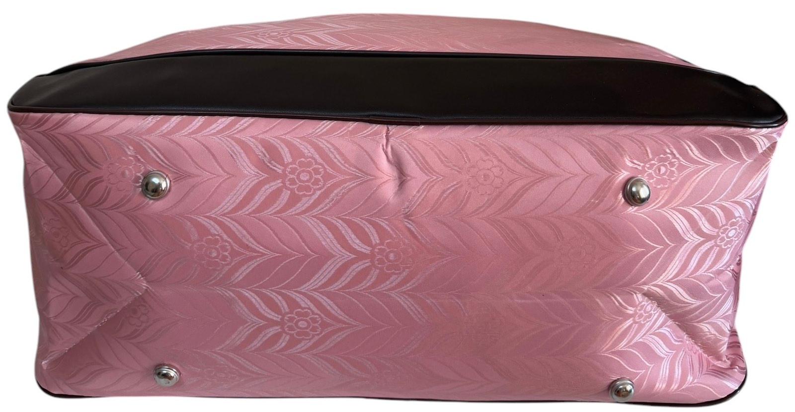 Сумка дорожня велика з довгим ремінем через плече і бічними кишенями Рожевий (241199P) - фото 4 Сумка дорожня велика з довгим ремінем через плече і бічними кишенями Рожевий (241199P) - фото 4