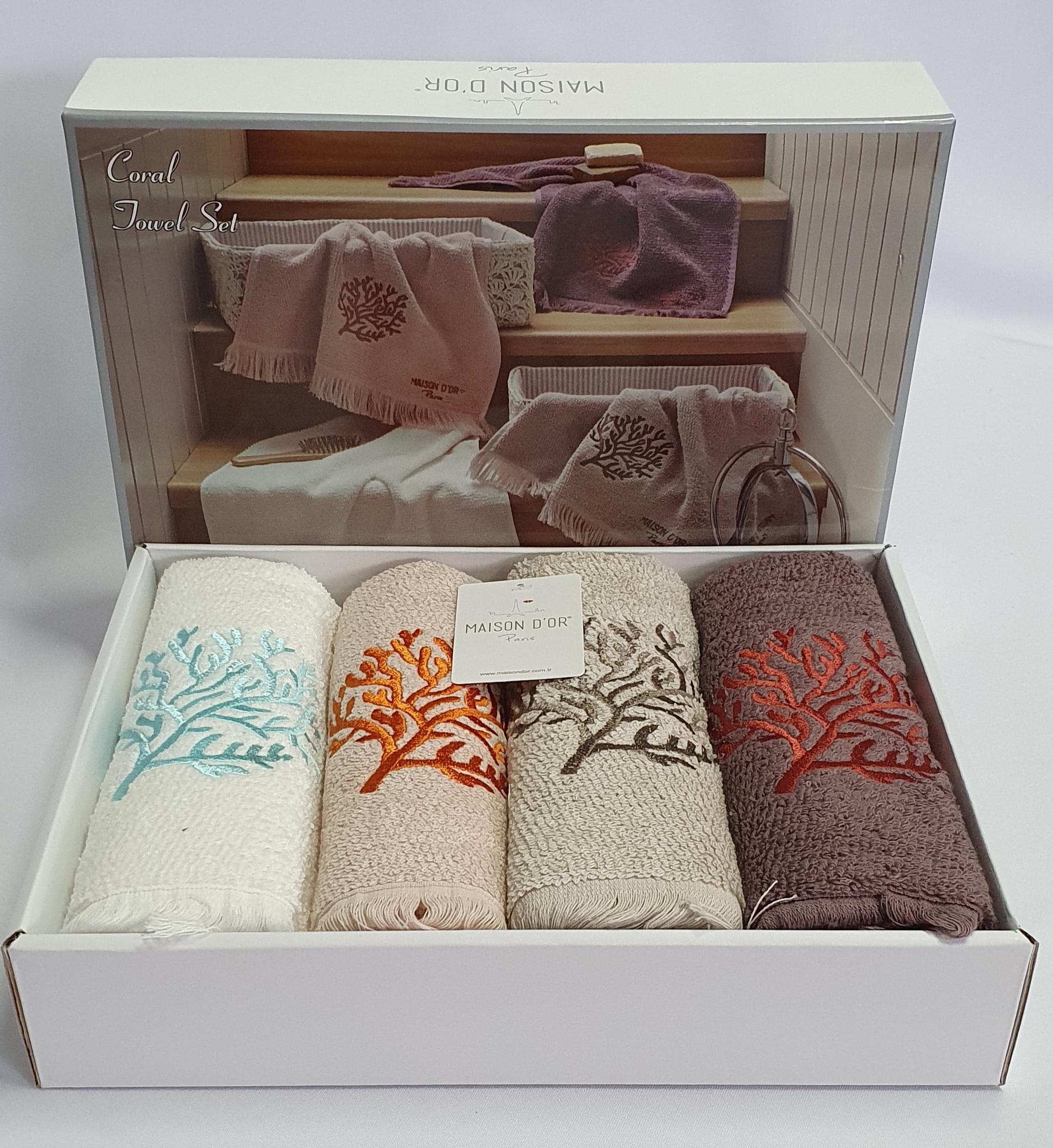 Полотенца Maison D'or 4 шт. Coral 40x60 (03MD02S4S)