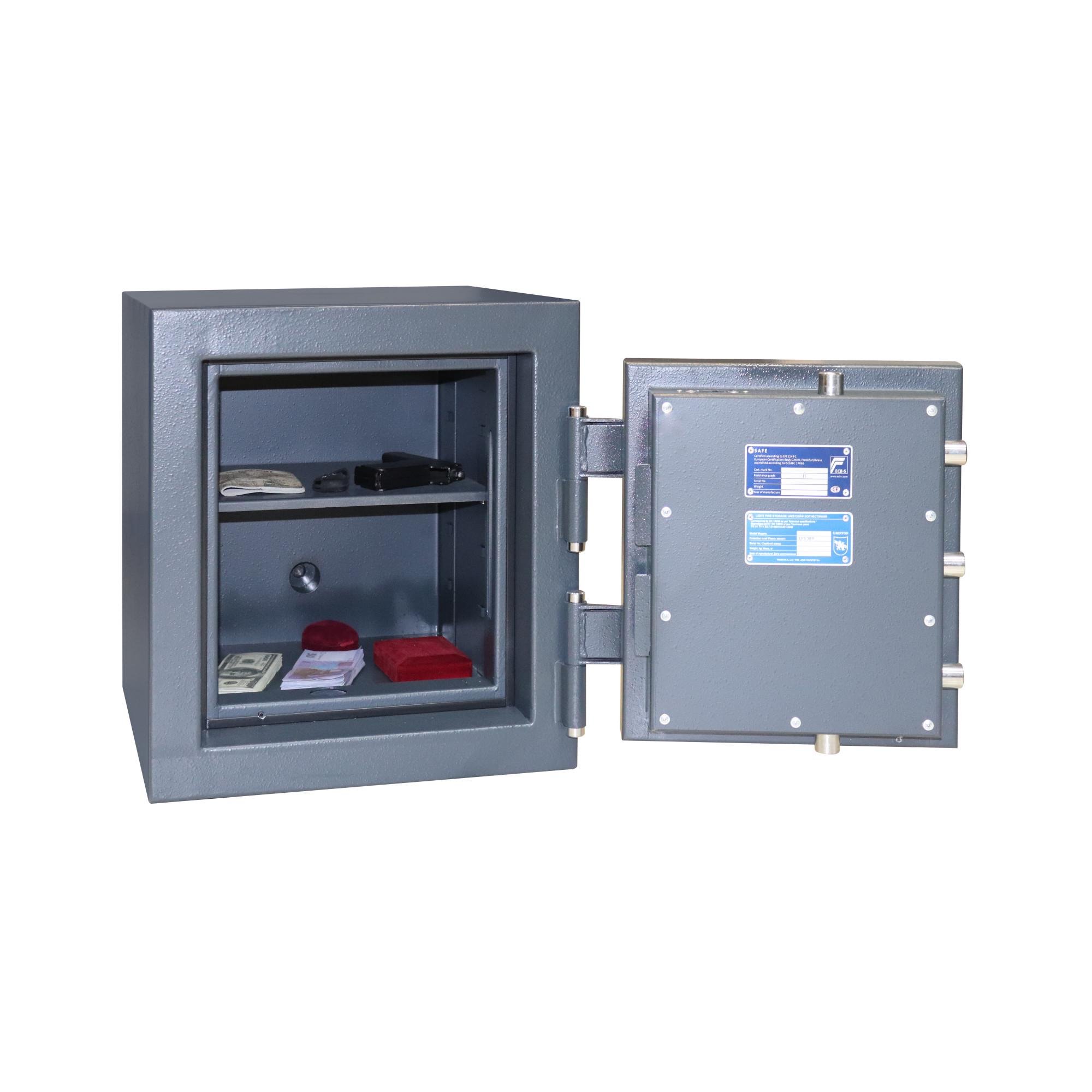 Сейф огневзломостойкий CLE II.50.K металлический с ключевым замком 390x350x312 мм (2-12-CLE II.50.K)