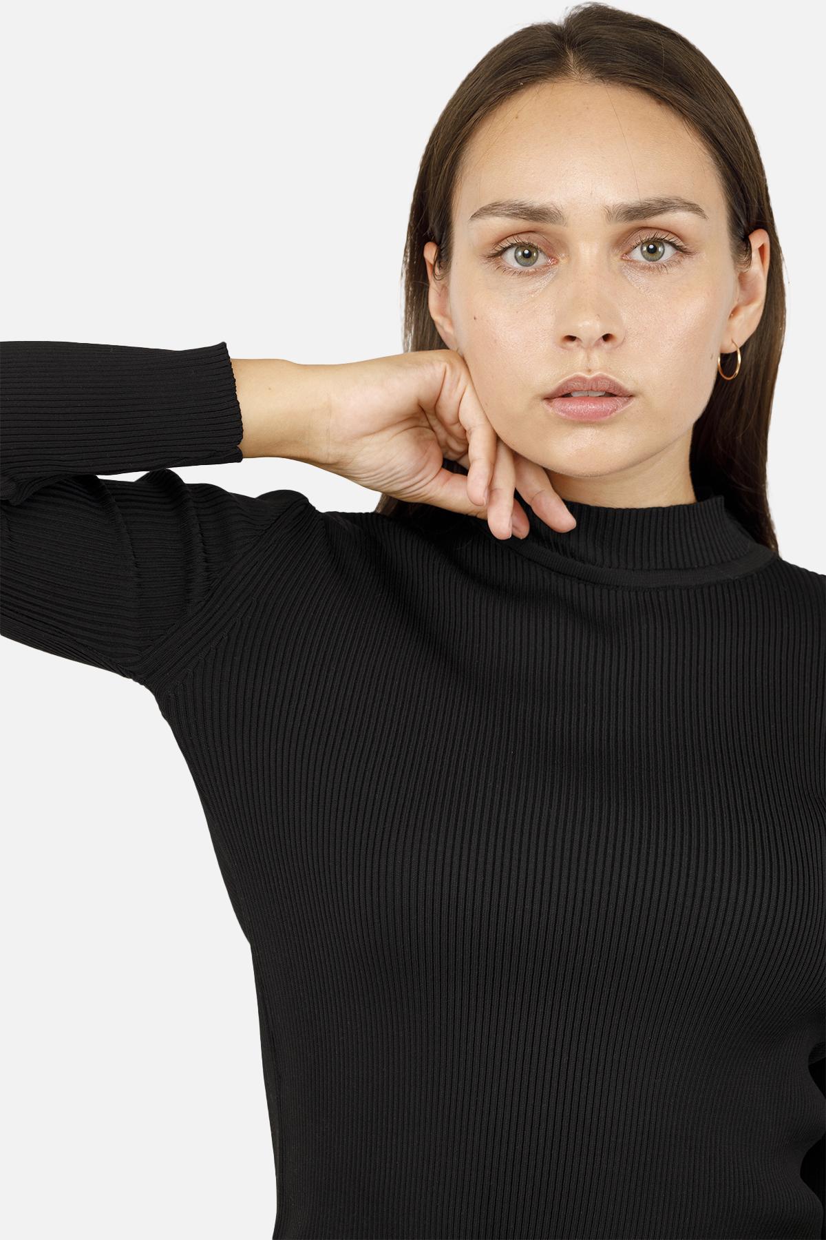 Гольф жіночий з довгим рукавом р. 42 Чорний (SKT001008397) - фото 2 Гольф жіночий з довгим рукавом р. 42 Чорний (SKT001008397) - фото 2