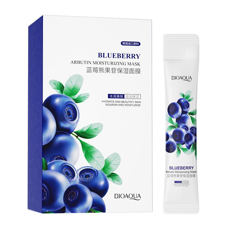 Маска для лица ночная в стыках Bioaqua Blueberry Arbutin Moisturizing с экстрактом черники (1959694170)