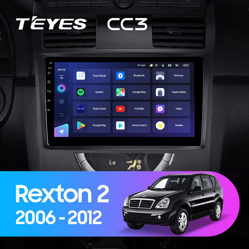 Автомагнитола штатная Teyes CC3 360° для SsangYong Rexton Y250 II 2 2006-2012 Android (1671401311) - фото 3