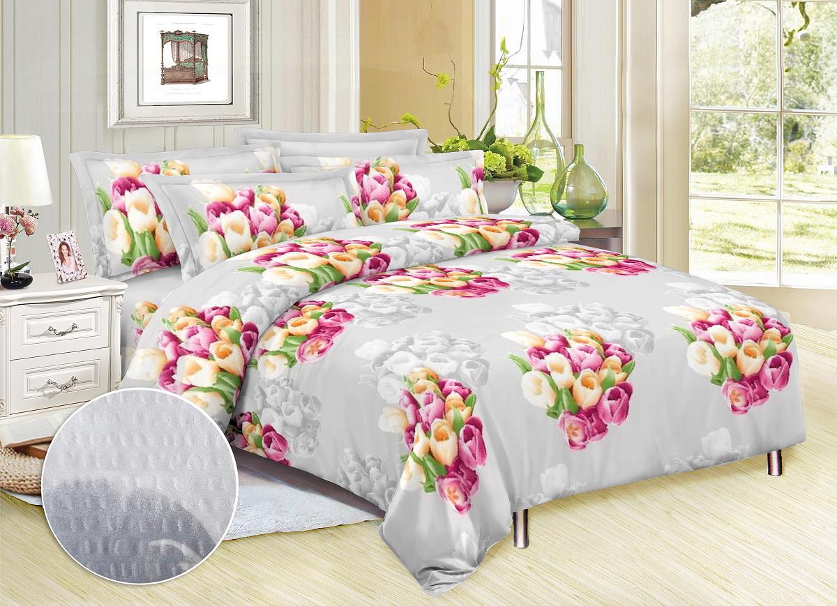 Комплект постельного белья Zastelli 142137 жатка семейное 2х145х210 Серый