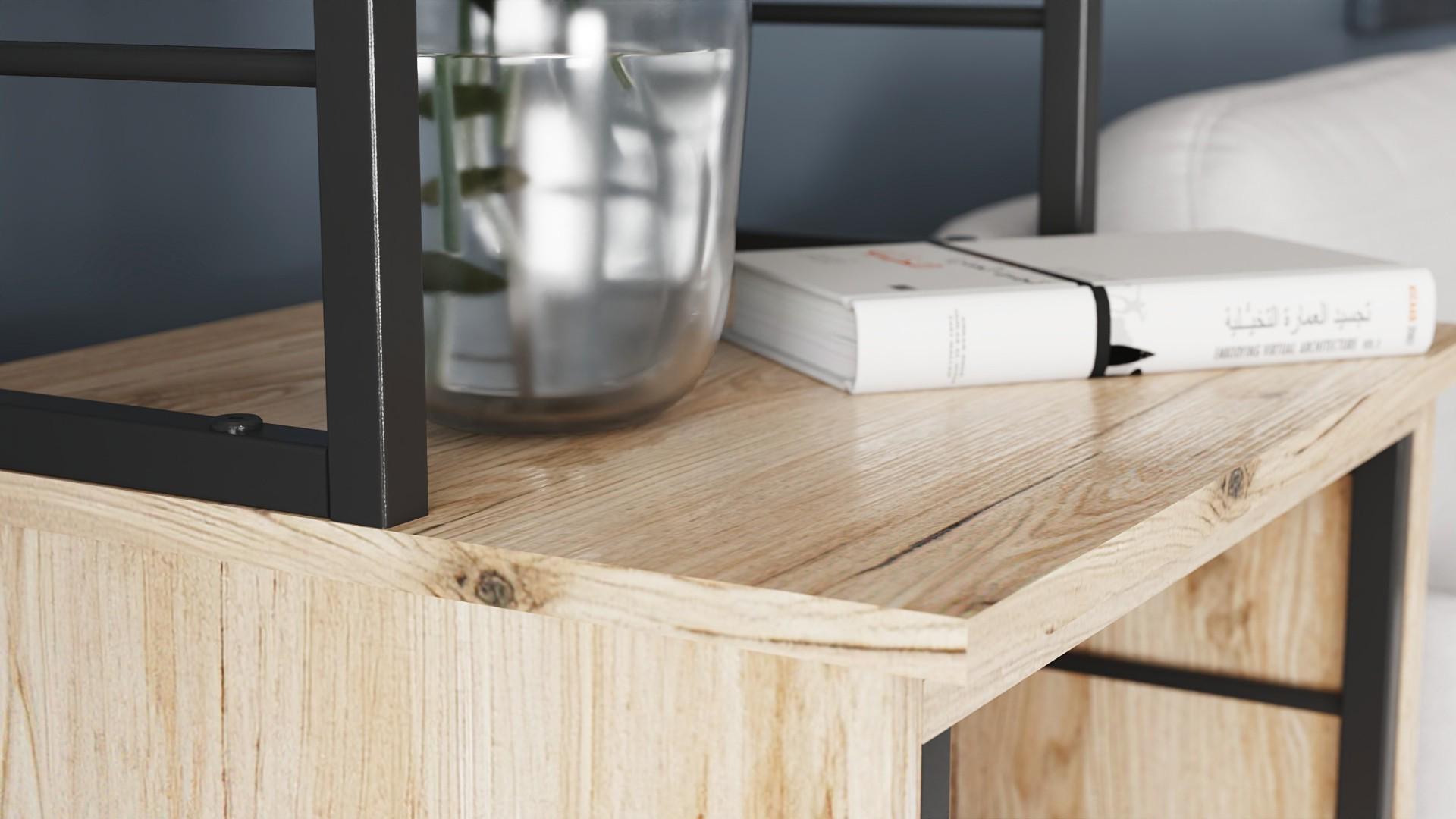 Стіл-тумба трансформер Ferrum-decor Смарт 3/1 з етажеркою метал/ДСП 16 мм 1430x1450x500 мм Чорний/Дуб Сан-Марино (FRD-105110) - фото 9 Стіл-тумба трансформер Ferrum-decor Смарт 3/1 з етажеркою метал/ДСП 16 мм 1430x1450x500 мм Чорний/Дуб Сан-Марино (FRD-105110) - фото 9