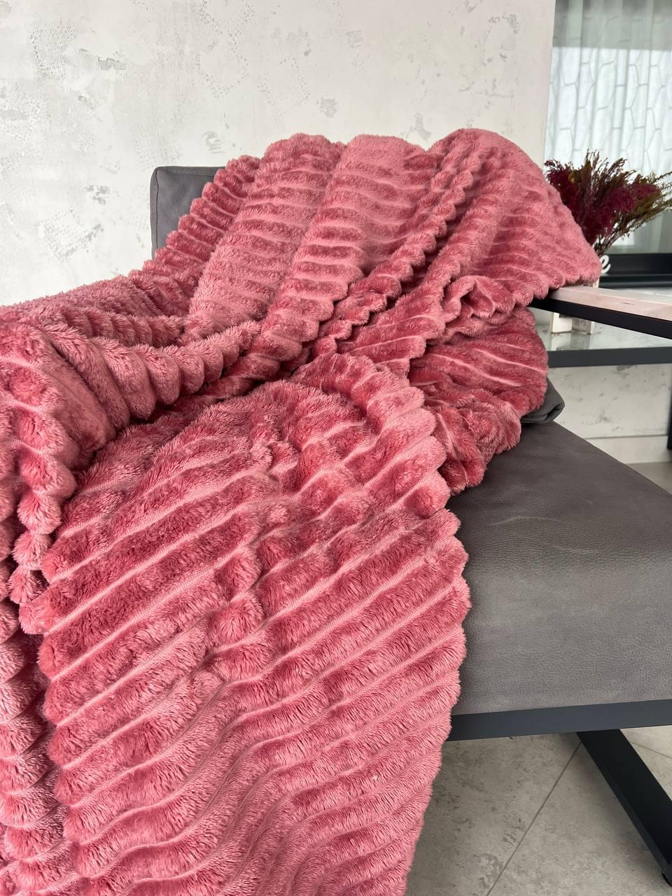 Плед Королевский шарпей двуспальный 180х220 см Розовый