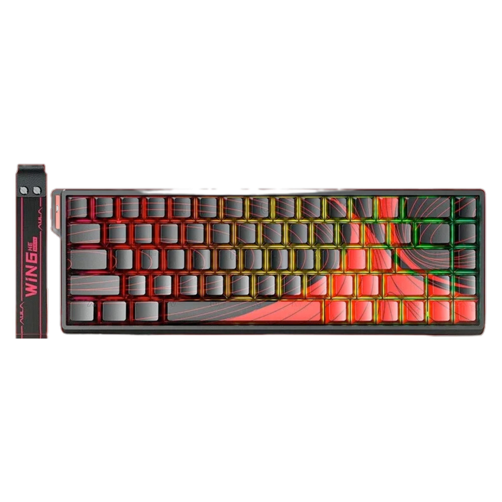 Клавиатура на магнитных переключателях Aula WIN 68 HE MAX механическая с подсветкой RGB Black/Red (24405145) Клавиатура на магнитных переключателях Aula WIN 68 HE MAX механическая с подсветкой RGB Black/Red (24405145)