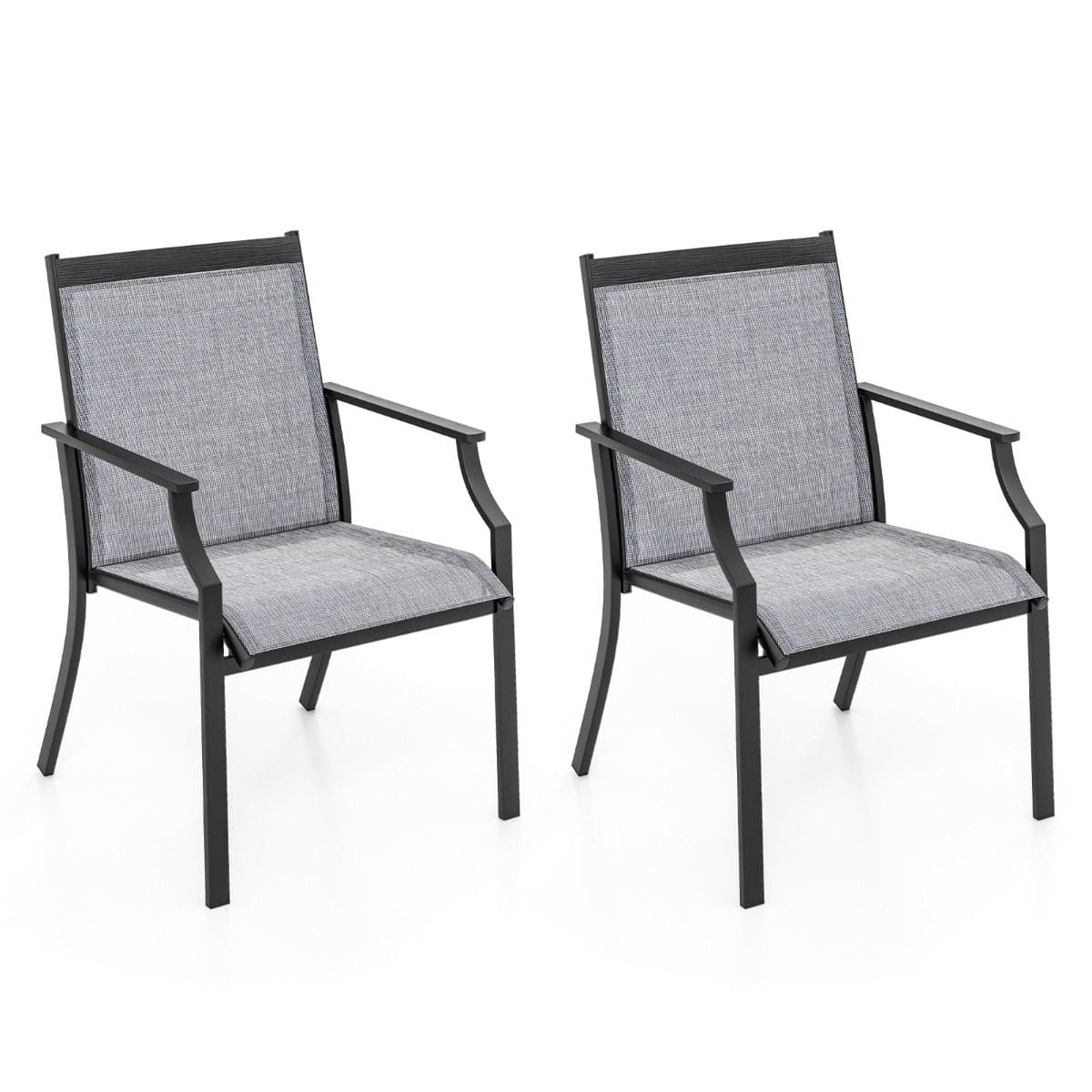 Стул садовый 61x66x90 см Серый (COSTWAY-01118) Стул садовый 61x66x90 см Серый (COSTWAY-01118)