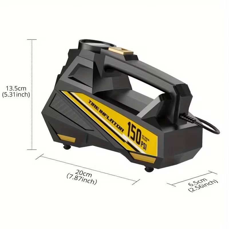 Автомобильный компрессор для закачки шин с фонариком 12 В (av001) - фото 4