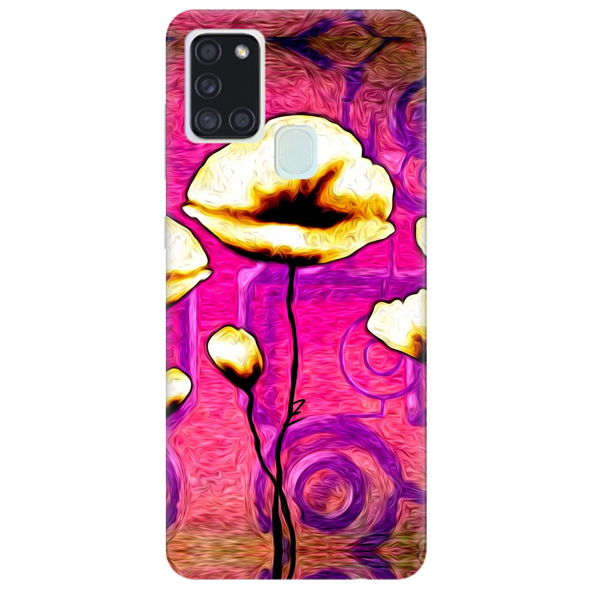 Силиконовый чехол Zorrov для Samsung Galaxy A21s - Flower kiss (14100040023087583)