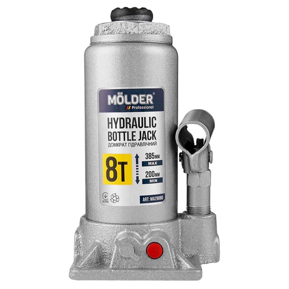 Домкрат гидравлический бутылочный Molder 8 т 200-385 мм (MA29080)