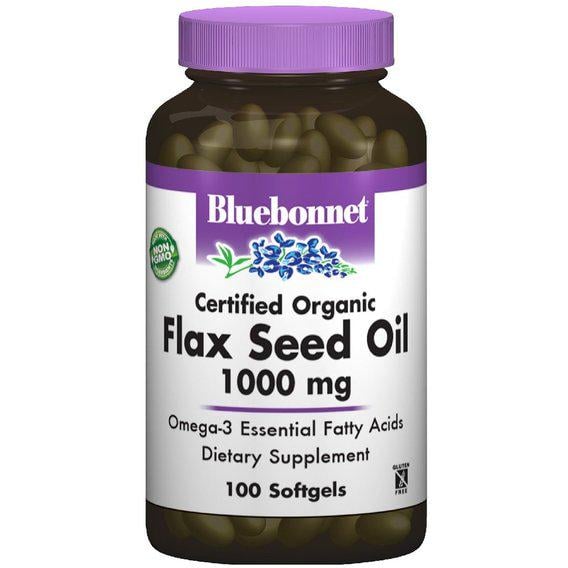 Льняное масло Bluebonnet Nutrition Flax Seed Oil 1000 мг 100 Softgels (BLB0922)