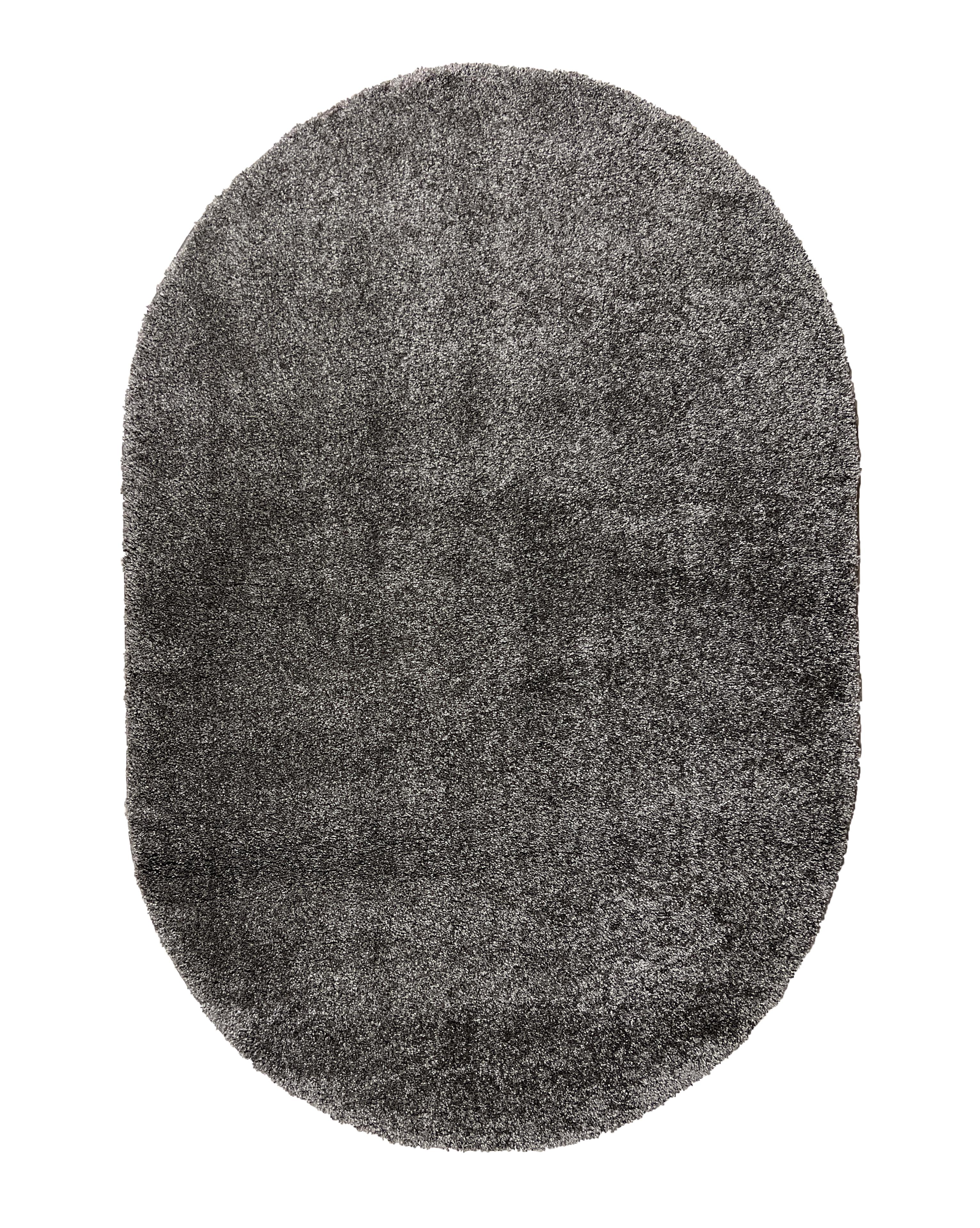 Пушистый ковер Super Softness шегги овал 160x230 см Темно-серый/Антрацит (2144/F440RО5)