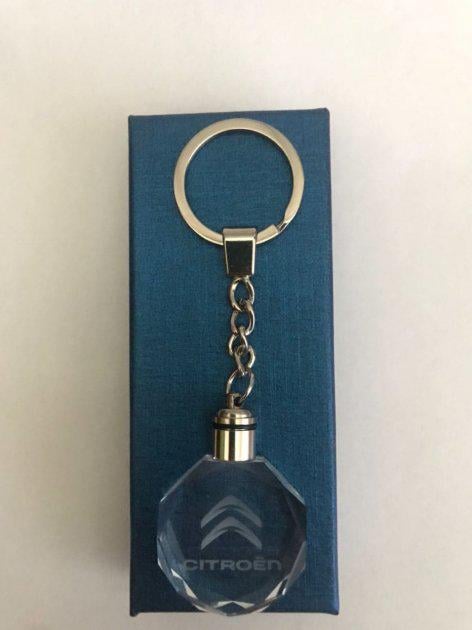 Автомобильный Брелок на ключи GF с логотипом Citroën с подсветкой (232345461)