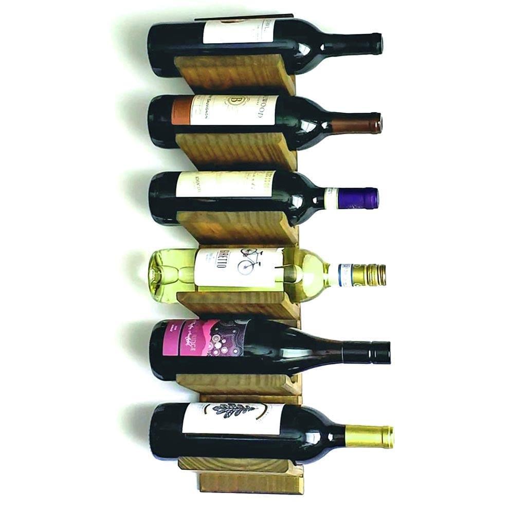 Полка для вина настенная из дерева Тахара 6 Мускат (ПНК-604007)