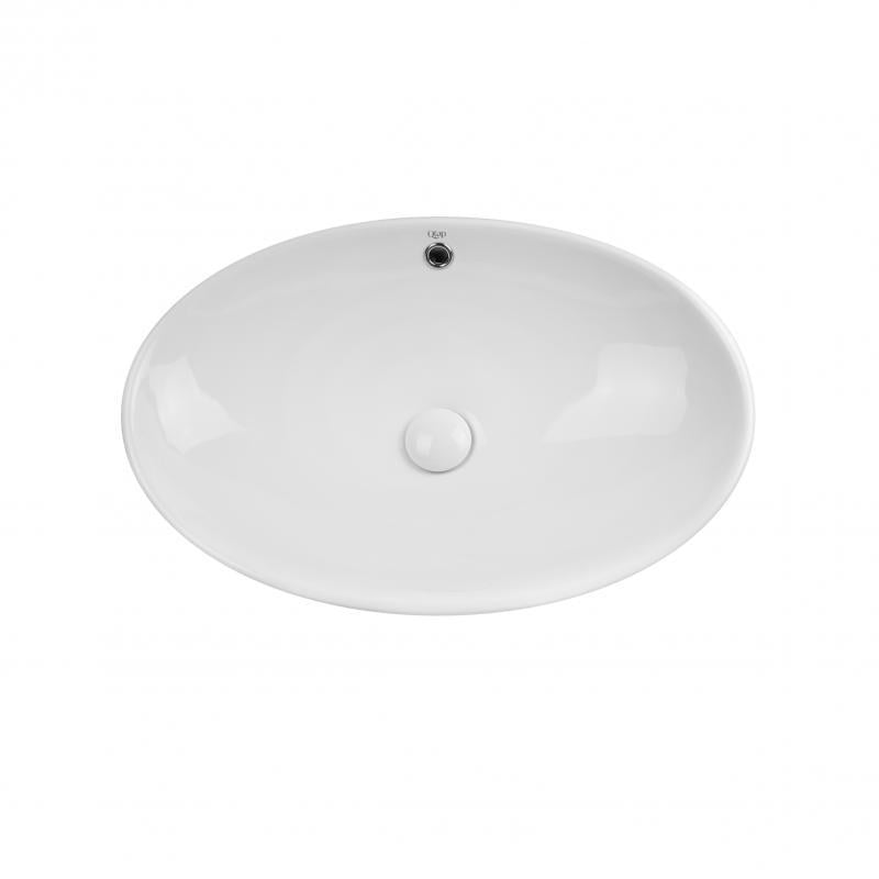 Раковина-чаша Qtap Dove 625х415х150 з донним клапаном White (QT06113077W)