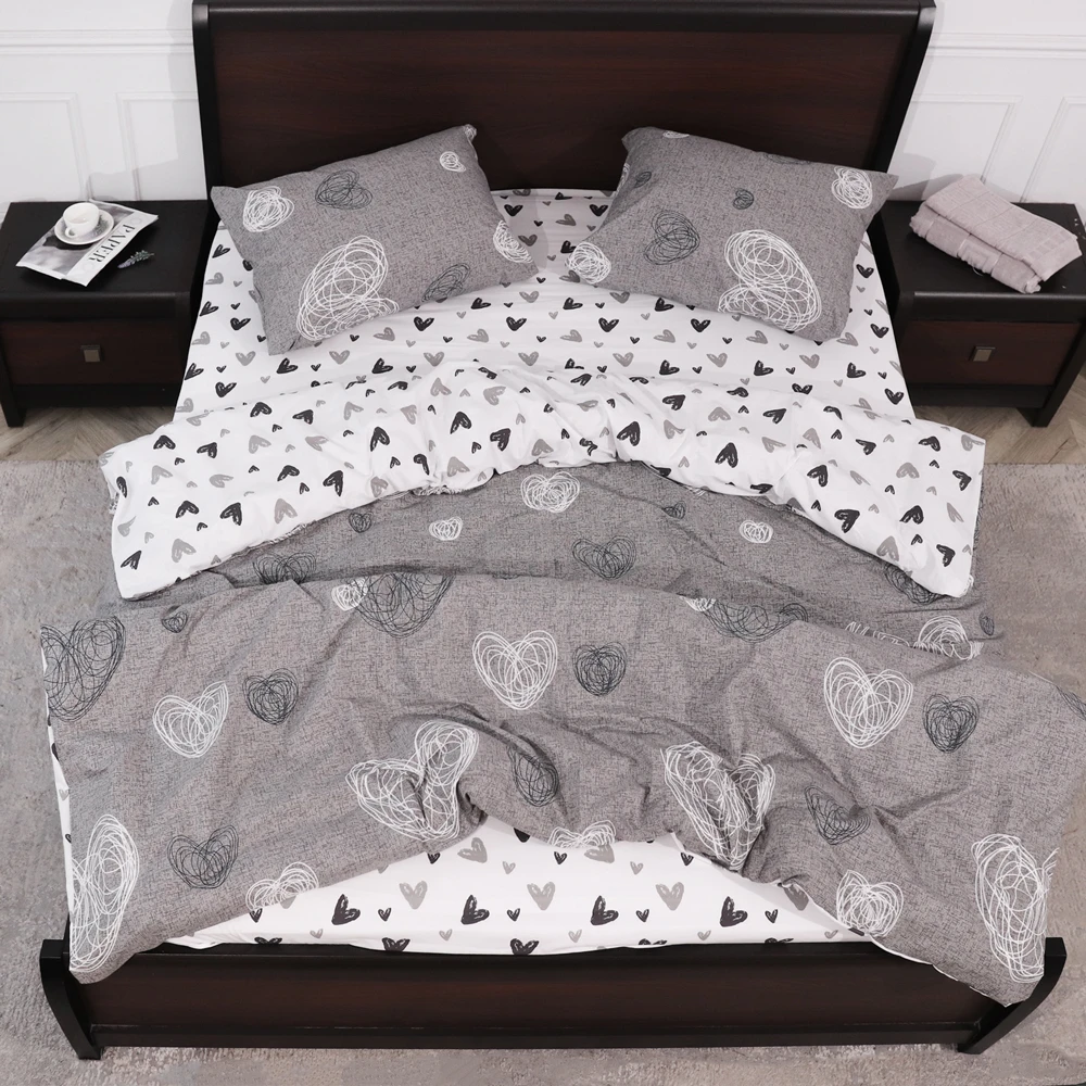 Комплект постільної білизни із бязі Gold двоспальний євро 200х220 cм (40180)