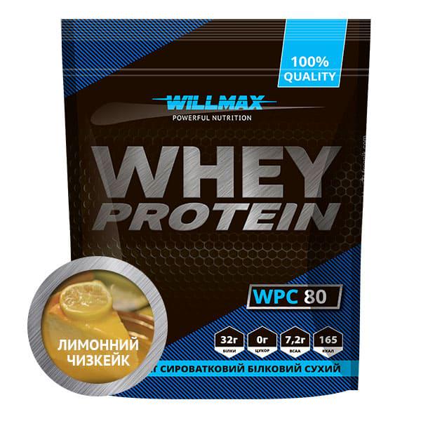 Протеин сывороточный Whey Protein 80% Willmax Лимонный чизкейк 920 г (2113) - фото 1