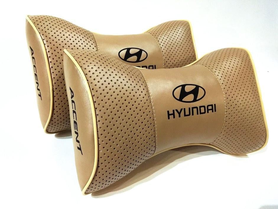Подушка на подголовник авто Hyundai 2 шт. (00799)