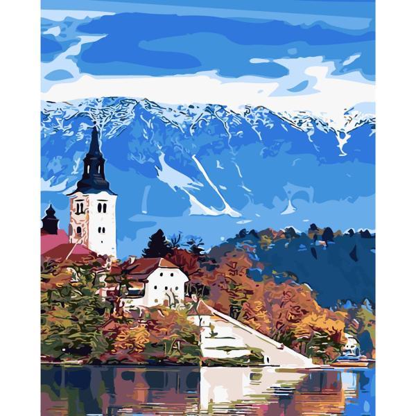 Картина по номерам Strateg Города Скандинавский пейзаж 40х50 см в термопакете (SY6078-mt)