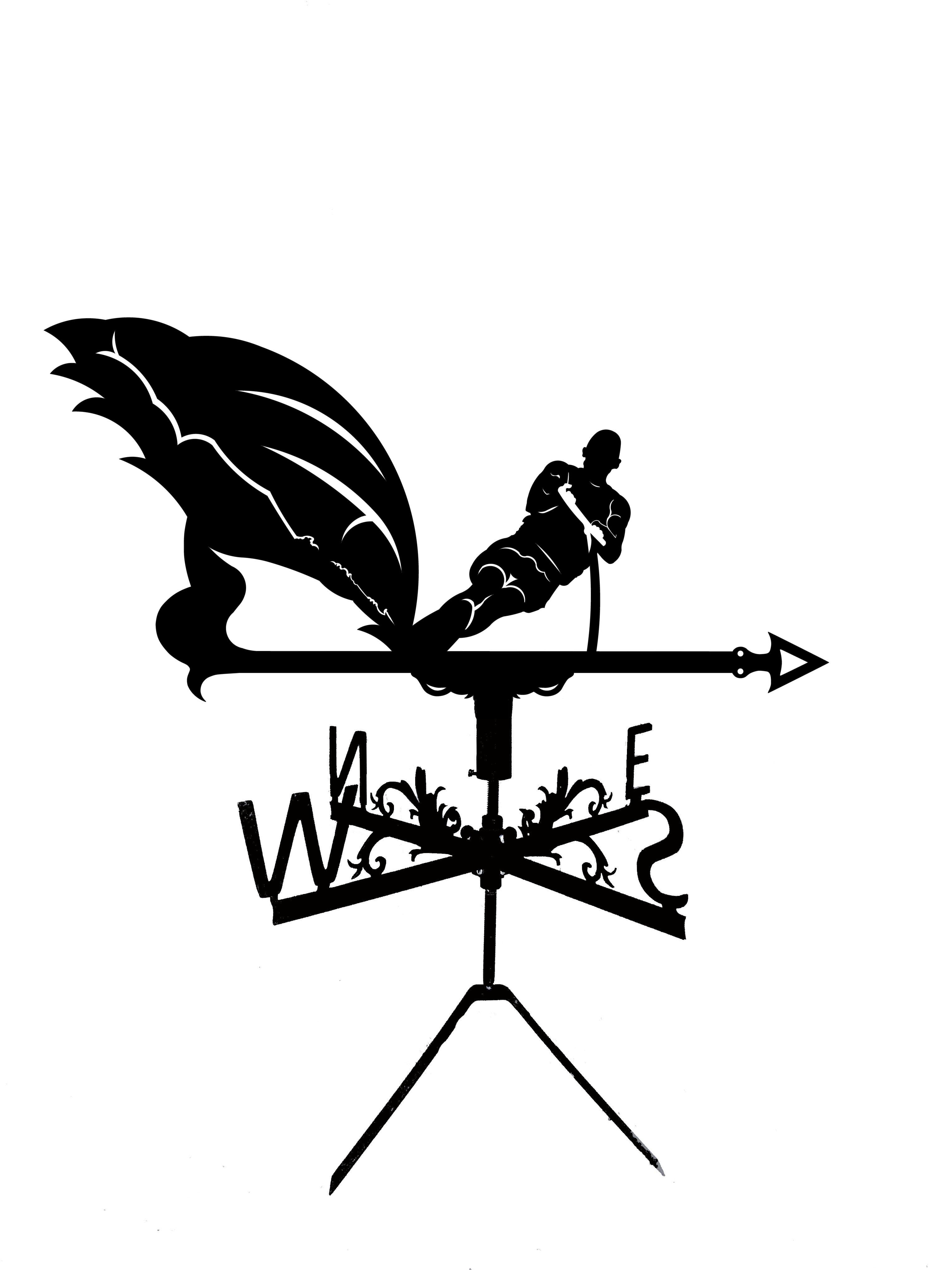 Флюгер на беседку/колодец Водный лыжник (27477401)