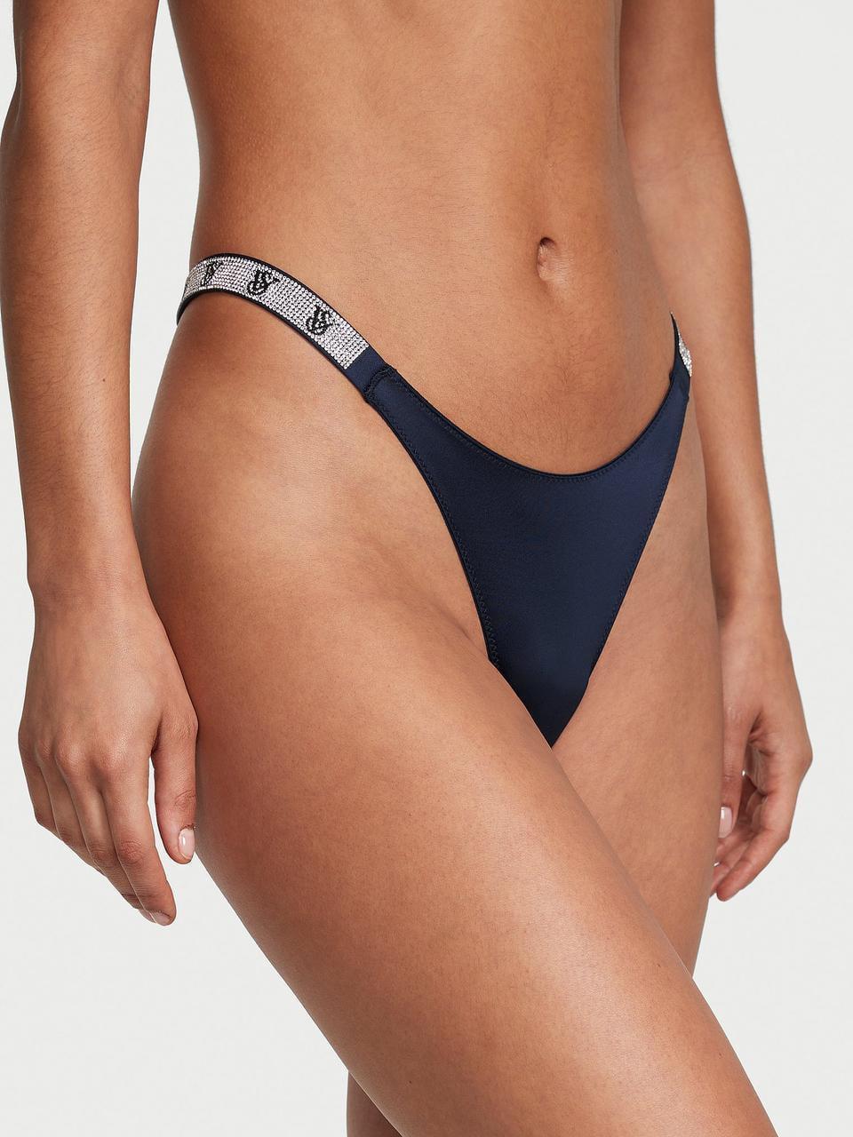 Трусики жіночі Victoria's Secret Shine Strap Brazilian XS Синій (2371879975)