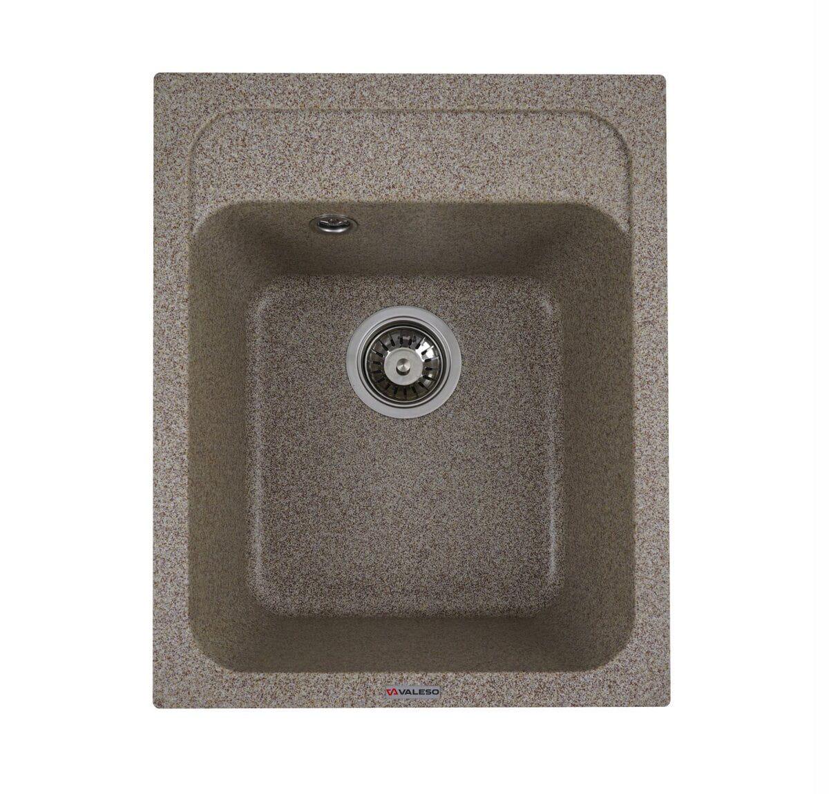 Мойка гранитная Valeso Korrado 400х500 врезная прямоугольная Карамель матовый (PLTM-SP000047356)