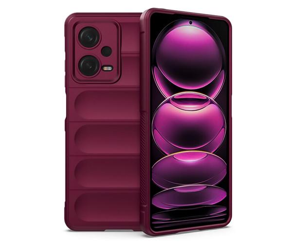 Чехол-накладка Ricco Phantom Shield для Xiaomi Redmi Note 12 5G с защитой при падении, Бордовый