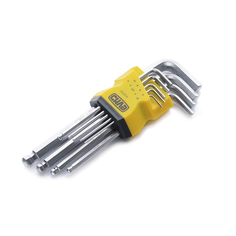 Набір шестигранників Сила кулястих CrV 1/5/2/2/5/3/4/5/6/8/10 9 шт. (202506)