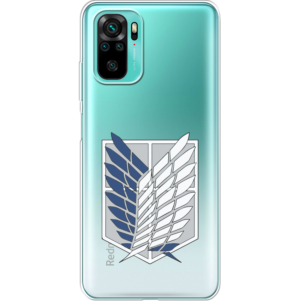 Чехол BoxFace Xiaomi Redmi Note 10 Атака Титанов Крылья Свободы Прозрачный силикон (42029-bk88-42029)