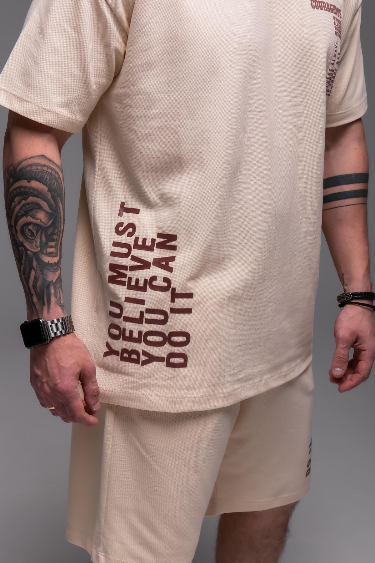 Прогулочный костюм мужской Must Believe оверсайз XL Бежевый (2385/1/3) - фото 7 Прогулочный костюм мужской Must Believe оверсайз XL Бежевый (2385/1/3) - фото 7