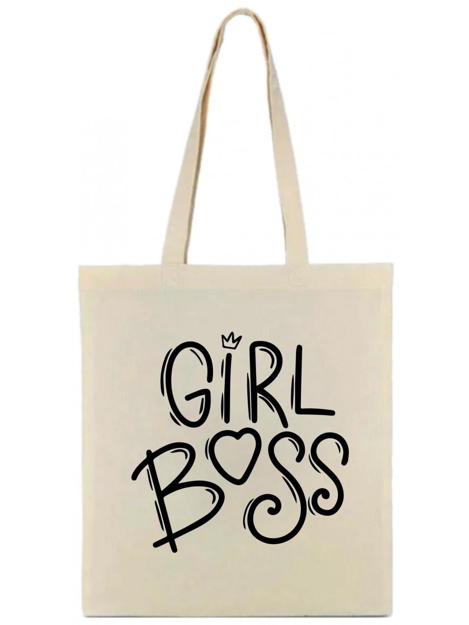 Сумка-шопер Girl boss 35x40 см бязь Натуральный (37203887)