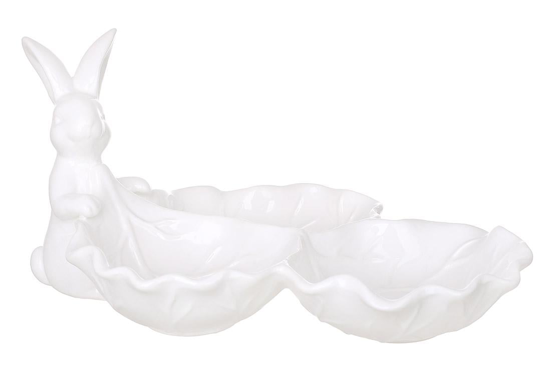 Менажница керамическая Зайка с капустой 29,9x20,5x14,5 см (733-783)